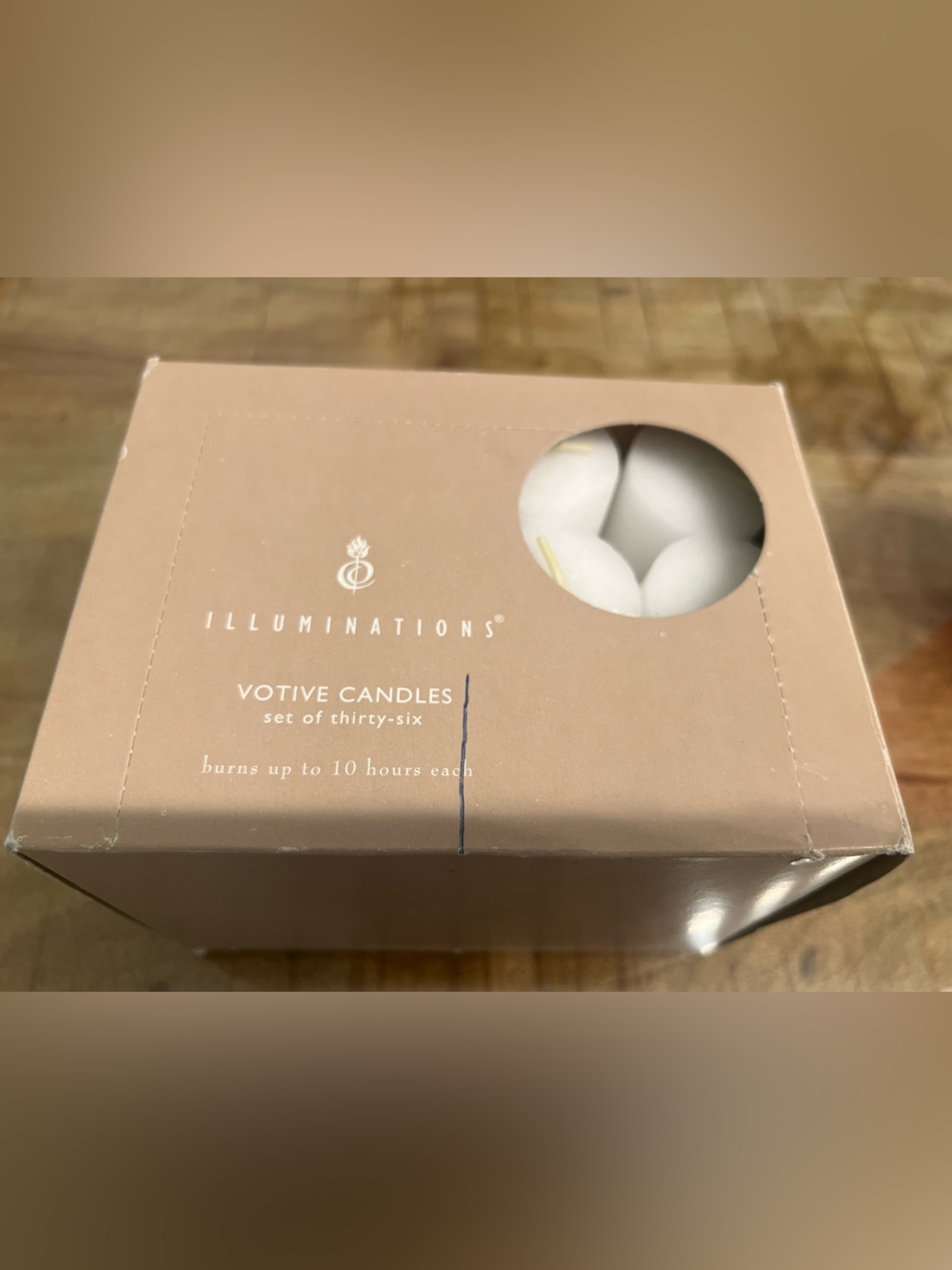 36 unopened Illuminations Votive Candles - White